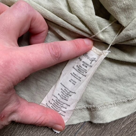 Aritzia Wilfred Top T-shirt Sage Green Burnout Heathered Casual Basic Size XS - Picture 15 of 15